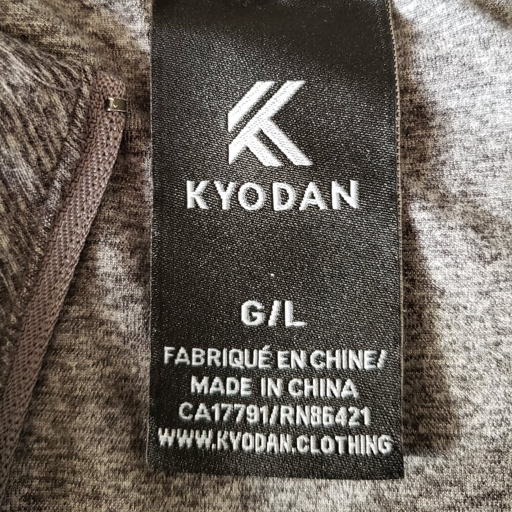EUC Men's Kyodan gray heather yoga quarter zip large - Picture 6 of 8